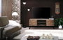 GINER Y COLOMER Meuble TV en bois de manguier et bronze marron foncé